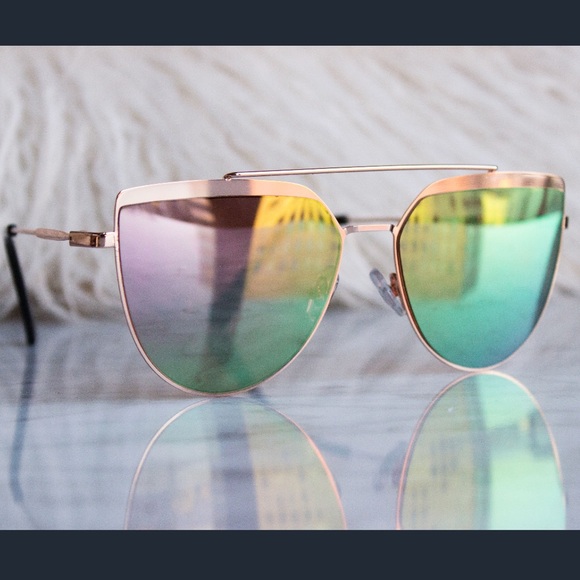 Aviator Sunglasses - Purple/Green - Picture 3 of 4